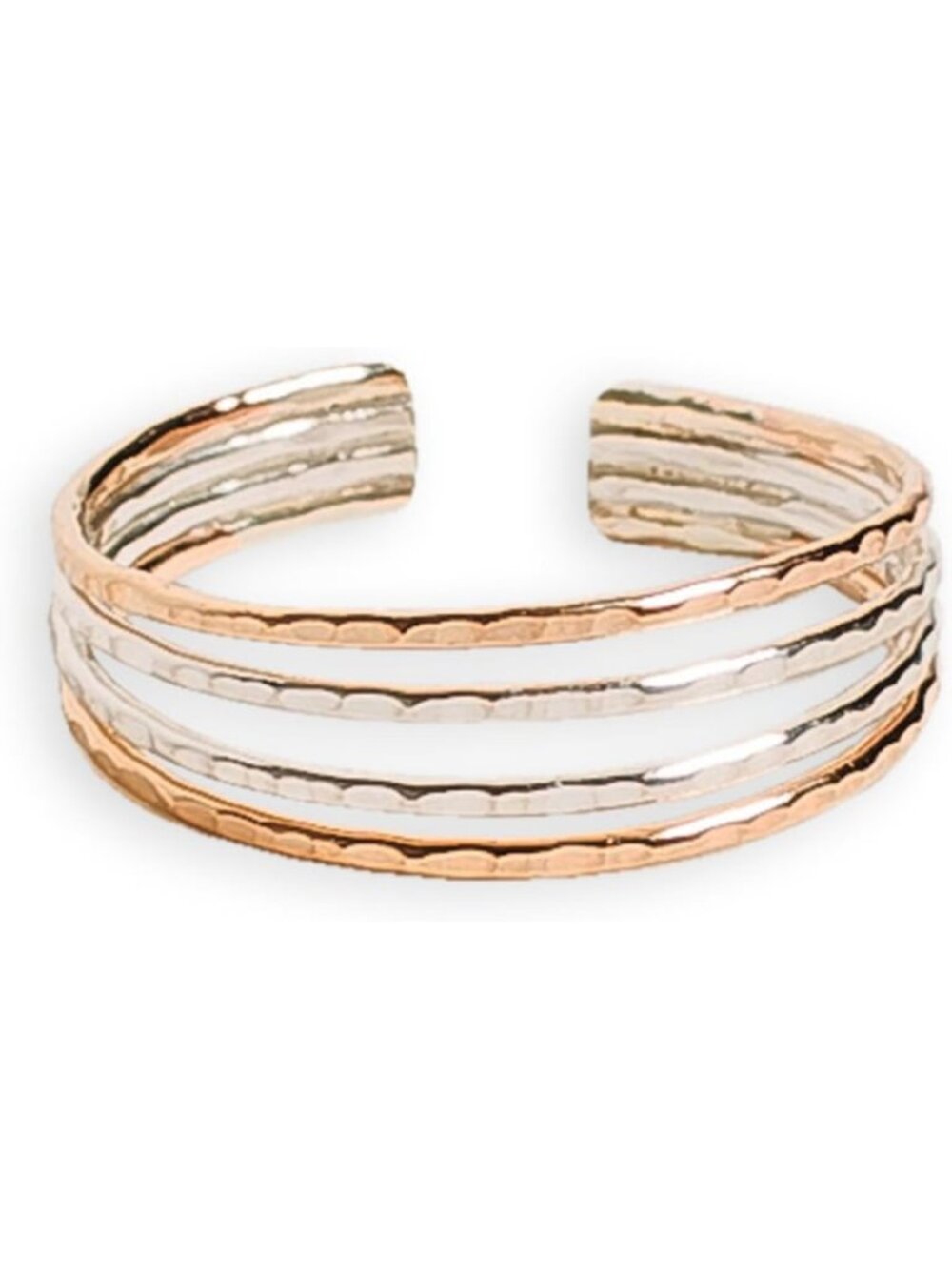Adjustable Four Strand Toe Ring | .925 Sterling Silver & 14K Gold Fill | Unisex